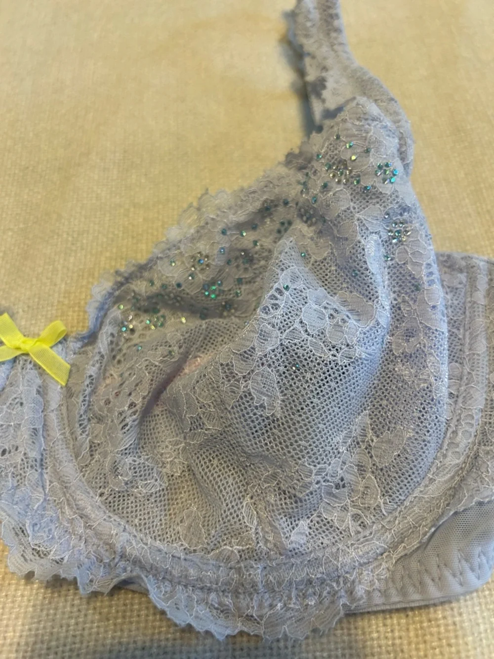 Victoria’s Secret lace rhinestone Dream Angels bra 32DDD - Picture 3 of 7